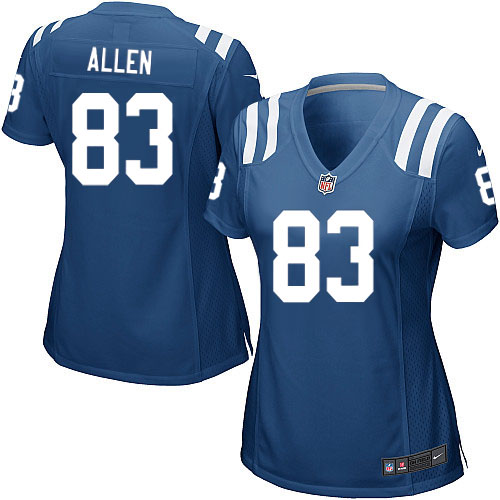 Women's Game Dwayne Allen Nike Jersey Royal Blue Home - #83 NFL Indianapolis Colts